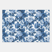 Traditionelle Toile de Jouy, Blaue Willow Muster Geschenkpapier Set (Vorderseite 2)