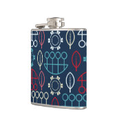 Traditionelle Tribal-Musterkunst Flachmann (Links)