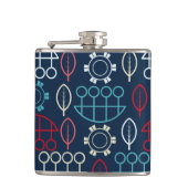 Traditionelle Tribal-Musterkunst Flachmann (Vorderseite)