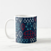 Traditionelle Tribal-Musterkunst Kaffeetasse (Links)