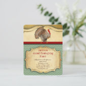 Traditionelle Türkei Erntedank Abendessen Einladun Einladung (Stehend Vorderseite)