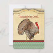 Traditionelle Türkei Erntedank Abendessen Einladun Einladung (Rückseite)