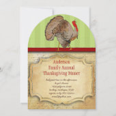 Traditionelle Türkei Erntedank Abendessen Einladun Einladung (Vorderseite)