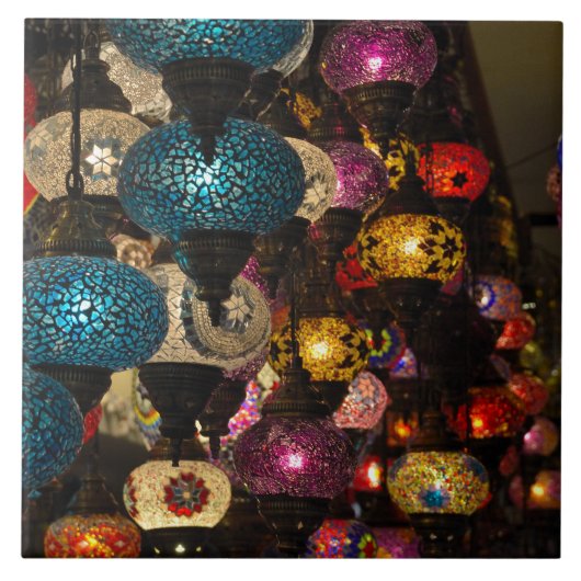 Traditionelle türkische Lampen Fliese (Vorderseite)