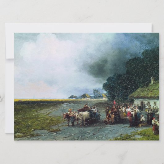 Traditionelle ukrainische Hochzeit (Ukraine) (Ehe) Karte (Vorderseite)