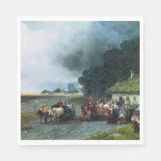 Traditionelle ukrainische Hochzeit (Ukraine) (Ehe) Serviette (Vorderseite)