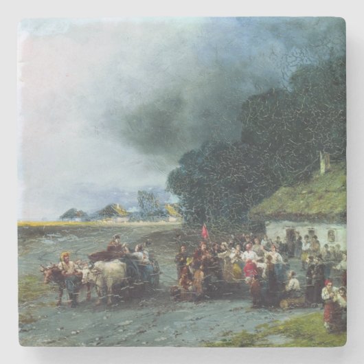 Traditionelle ukrainische Hochzeit (Ukraine) (Ehe) Steinuntersetzer (Vorderseite)