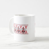 Traditionelle ukrainische Stickereimädchen Kaffeetasse (Vorderseite Links)