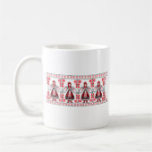 Traditionelle ukrainische Stickereimädchen Kaffeetasse (Links)