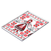 Traditionelle ukrainische Stickereimädchen Notizblock (Linke Seite)