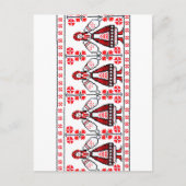 Traditionelle ukrainische Stickereimädchen Postkarte (Vorderseite)