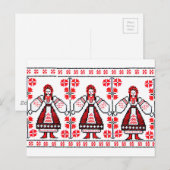 Traditionelle ukrainische Stickereimädchen Postkarte (Vorne/Hinten)