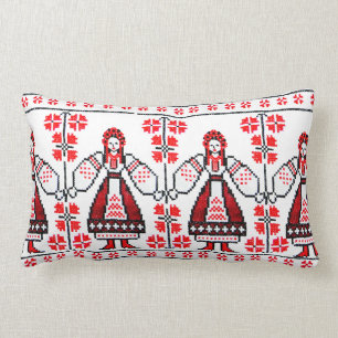 Traditionelle ukrainische Stickereiukraine-Mädche Lendenkissen