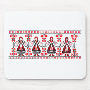Traditionelle ukrainische Stickereiukraine-Mädche Mousepad