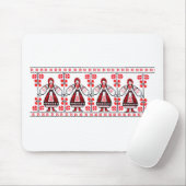 Traditionelle ukrainische Stickereiukraine-Mädchen Mousepad (Mit Mouse)