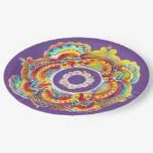 Traditionelle ukrainische Volksdekoration Party Te Pappteller (Schrägansicht)