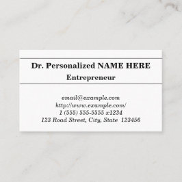 Traditionelle und klassische Berufliche Visitenkar Visitenkarte