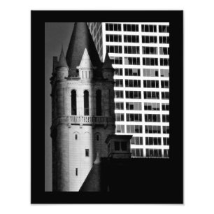 Traditionelle und moderne Gebäude Fotodruck