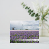 Traditionelle und moderne Windmühle, Holland Bar c Postkarte (Stehend Vorderseite)