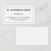 Traditionelle und saubere Periodontist-Visitenkart Visitenkarte (Vorne/Hinten)