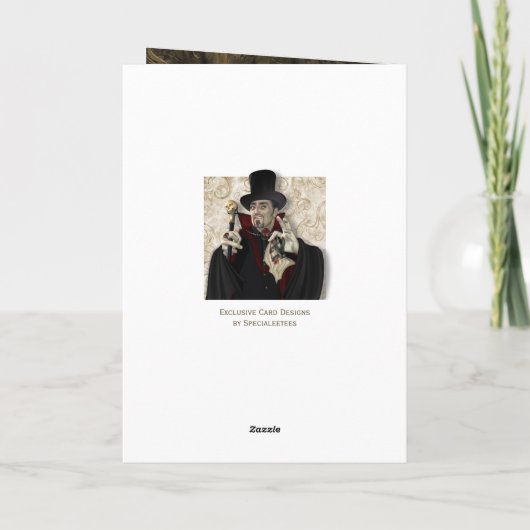 Traditionelle Vampir Grüße u. Notecards Karte (Rückseite)