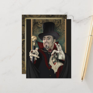 Traditionelle Vampir-Postkarte Postkarte