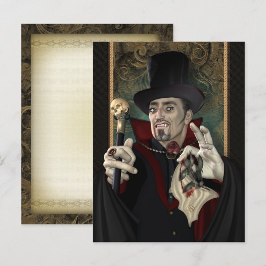 Traditionelle Vampire Postkarte (Vorne/Hinten)