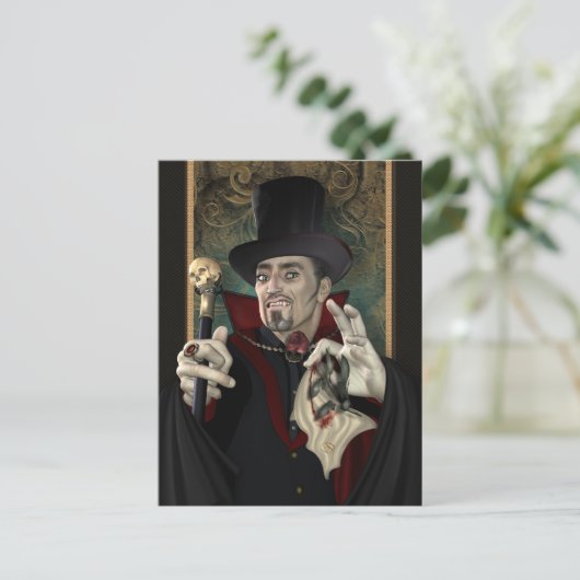 Traditionelle Vampire Postkarte (Stehend Vorderseite)