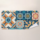 Traditionelle, verzierte portugiesische Dekorfarbe Badehandtuch (Badehandtuch)