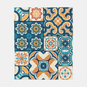 Traditionelle, verzierte portugiesische Dekorfarbe Fleecedecke