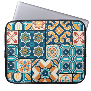 Traditionelle, verzierte portugiesische Dekorfarbe Laptopschutzhülle
