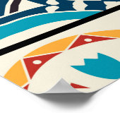 Traditionelle, verzierte portugiesische Dekorfarbe Poster (Ecke)