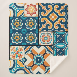 Traditionelle, verzierte portugiesische Dekorfarbe Sherpadecke