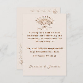 Traditionelle Viktorianische Hochzeit Begleitkarte