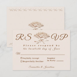 Traditionelle Viktorianische Hochzeit RSVP Karte