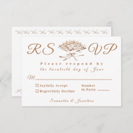 Traditionelle Viktorianische Hochzeitskarte RSVP Karte
