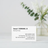 Traditionelle, Vintage Anwaltskarte Visitenkarte (Stehend Vorderseite)