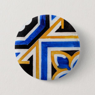 traditionelle vintage Azulejo-Mosaikfliese Portuga Button