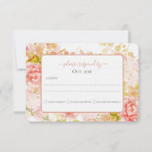 Traditionelle Vintage Blumenrosen RSVP Karte (Vorderseite)