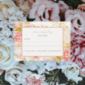 Traditionelle Vintage Blumenrosen RSVP Karte