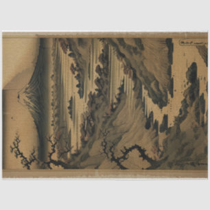Traditionelle Vintage japanische Naturlandschaft N Seidenpapier