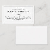 Traditionelle, Vintage und nostalgische Visitenkar Visitenkarte (Vorne/Hinten)