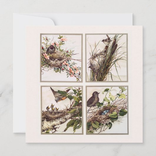 Traditionelle Vintage Viktorianische Weihnachten Karte (Vorderseite)