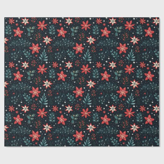 Traditionelle Vintage Weihnachtsgeschenkwrap Geschenkpapier (Flach)