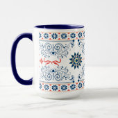 Traditionelle Volksblumen-Muster-Tasse Tasse (Links)