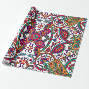 Traditionelle Volkskunst, Designart, ethnisch, ba Geschenkpapier