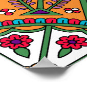Traditionelle Volkskunst, Designart, ethnisch, ba Poster (Ecke)