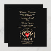 Traditionelle Vows Save the Date Karte (Vorne/Hinten)