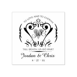 Traditionelle Vows Wood Art Briefmarke Gummistempel