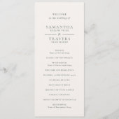 Traditionelle Waldgrüne Hochzeit Programm (Vorderseite)